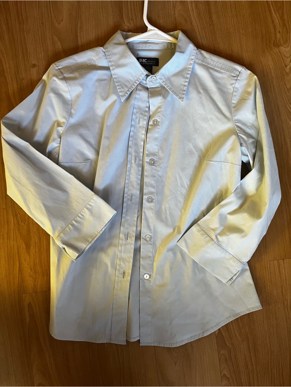Office wear business casual Sky blue button down Shirt